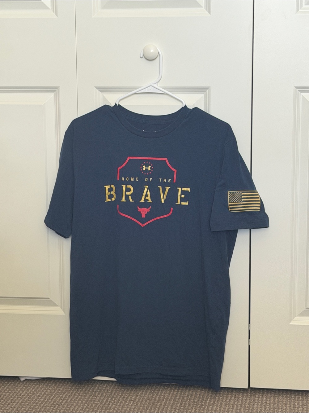 Under Armour Navy Short Sleeve 'Brave' Graphic Tee